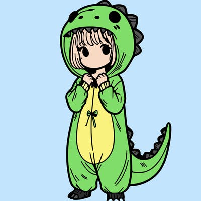 dino onesies on girl