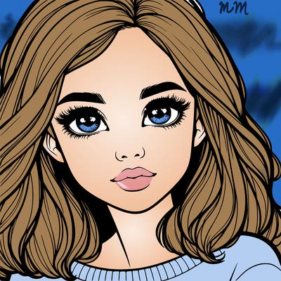 realistic girl whith cute eyes