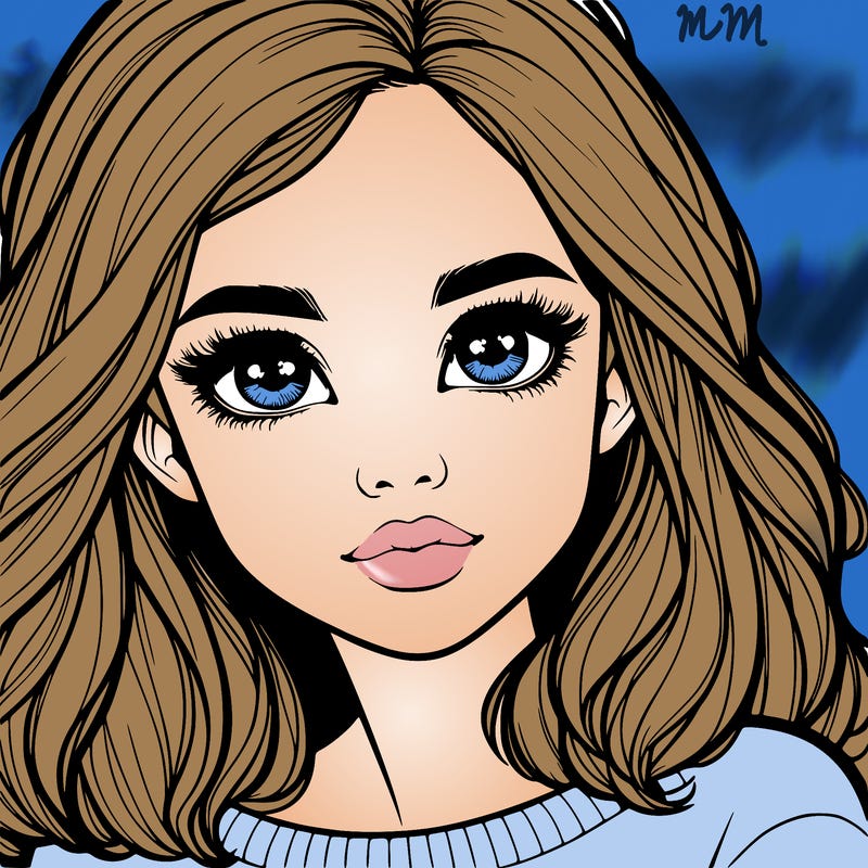 realistic girl whith cute eyes