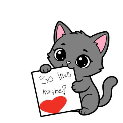 a small cat with a blank sheet of paper in its hand. the cat is sooooooo cute!