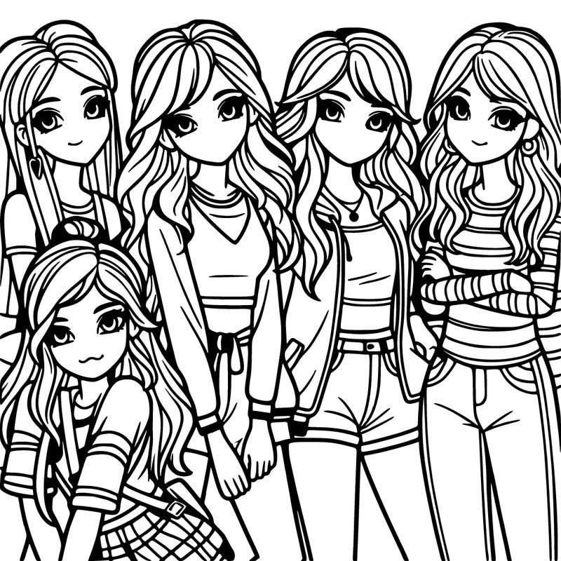 a group of teenage girls