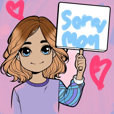 realistic girl holding up a sign