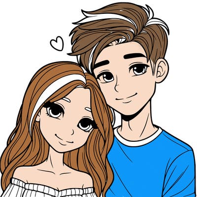 teen girl with her boyfriend