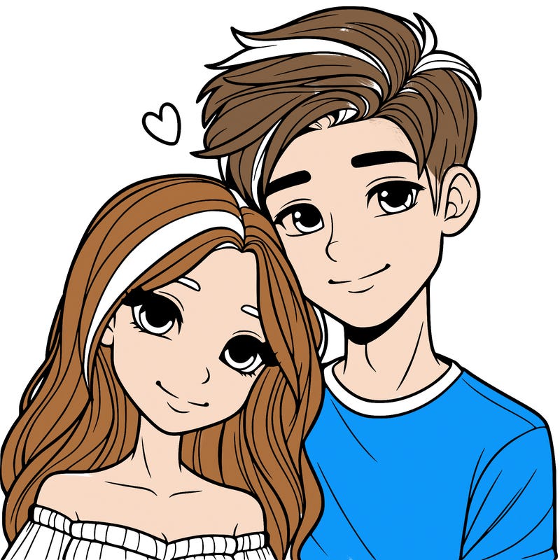 teen girl with her boyfriend