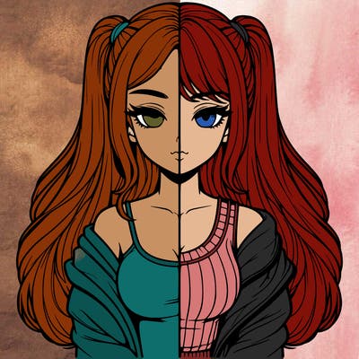 realistic girl split