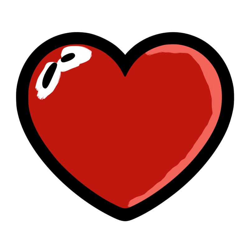 a blank heart