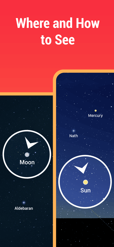 Eclipse Guide：September 2025 - Sky simulation interface showing the positions of the Sun Moon and Mercury for eclipse viewing
