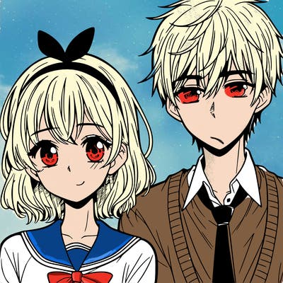 manga girl and boy