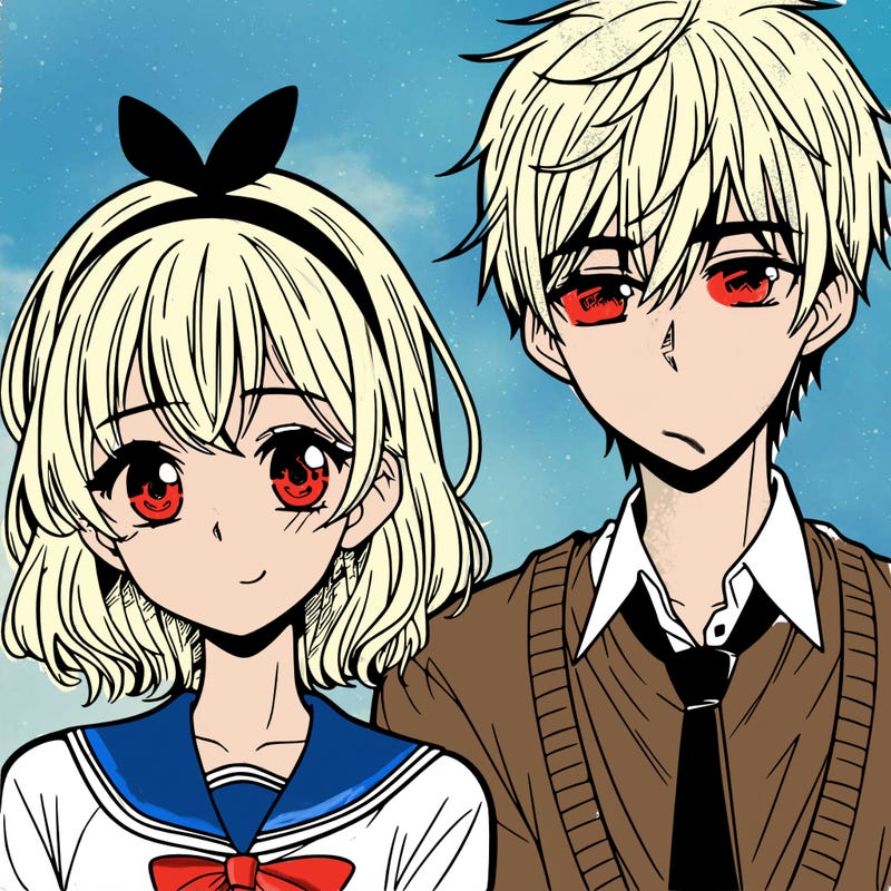 manga girl and boy
