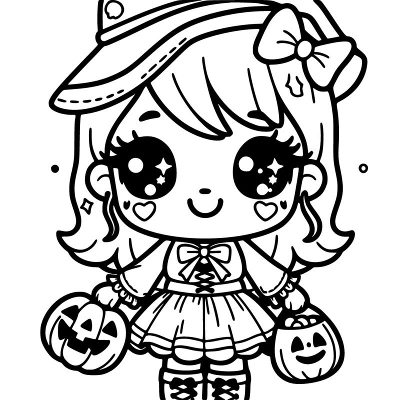 cute halloween girl