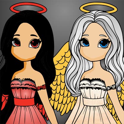 realistic angel girl