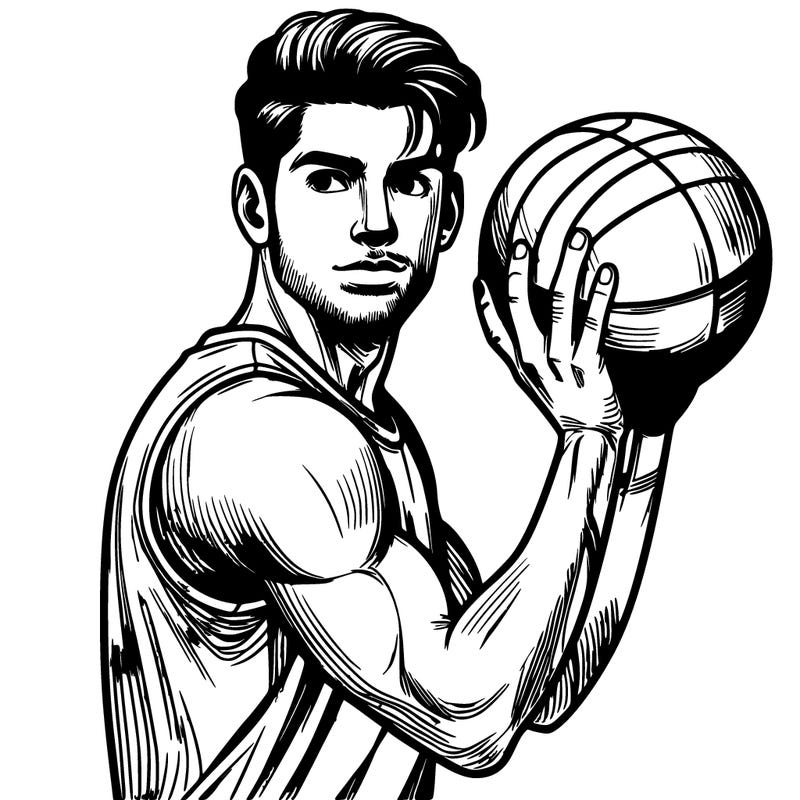 realistic basketball player.