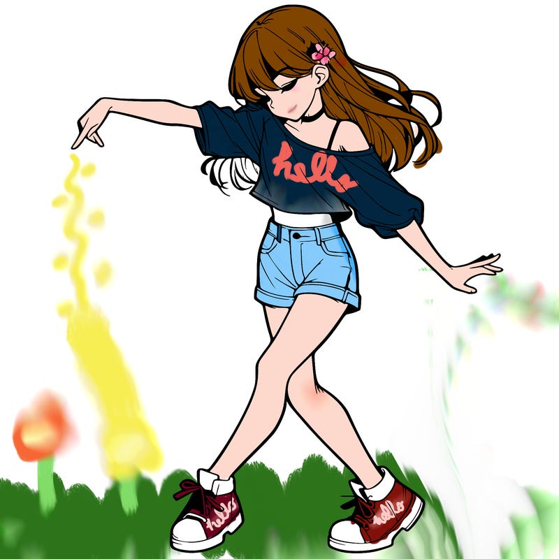 realistic girl danceing