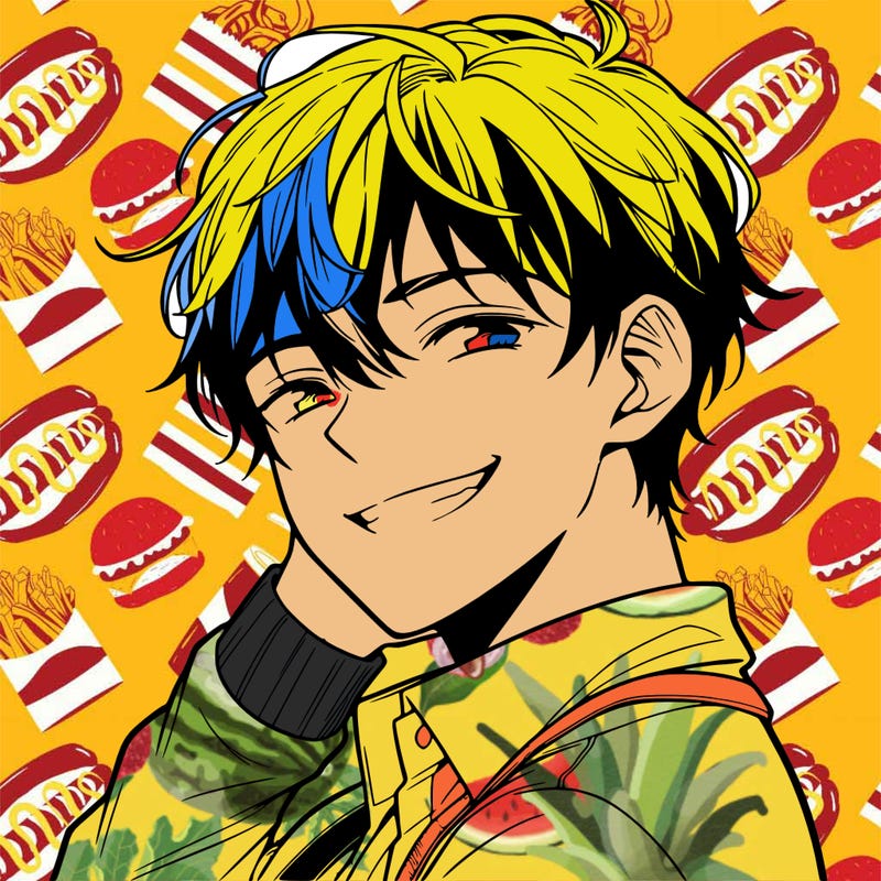 manga, boy grinning, handsome