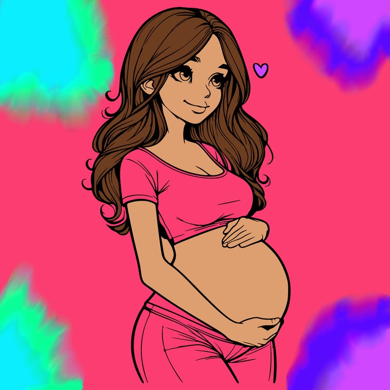realistic pregnant girl