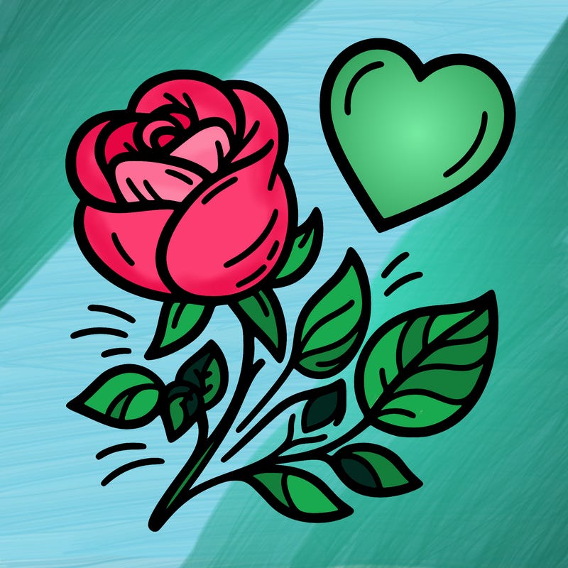 rose and heart