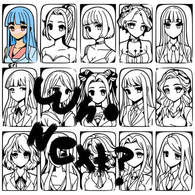 girls that look diffrent anime