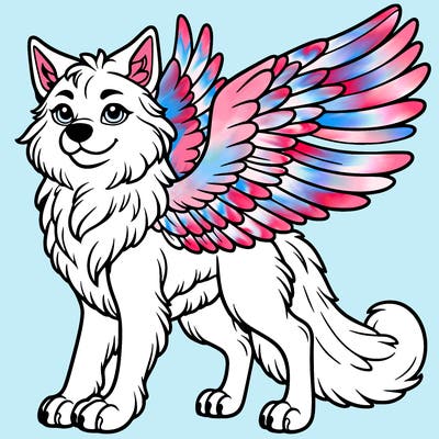 wolf with wings