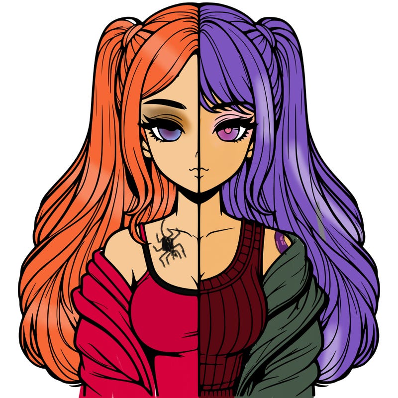 realistic girl split