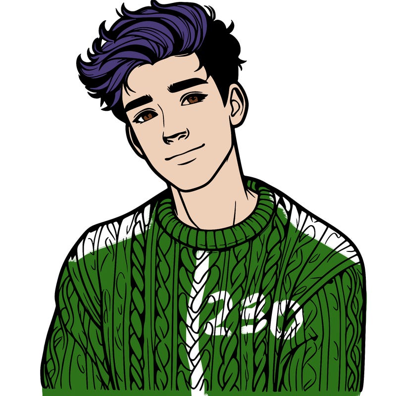 realistic guy with a beautiful jumper