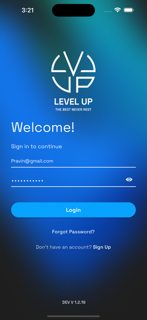 Level up login