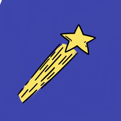 a shooting star in the sky