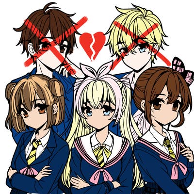 4 girls one boy manga