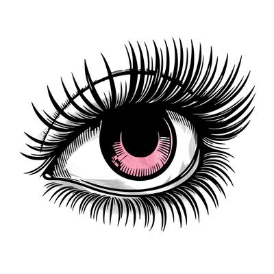 realistic eye long eylashes