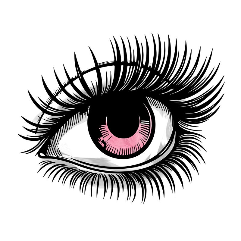 realistic eye long eylashes