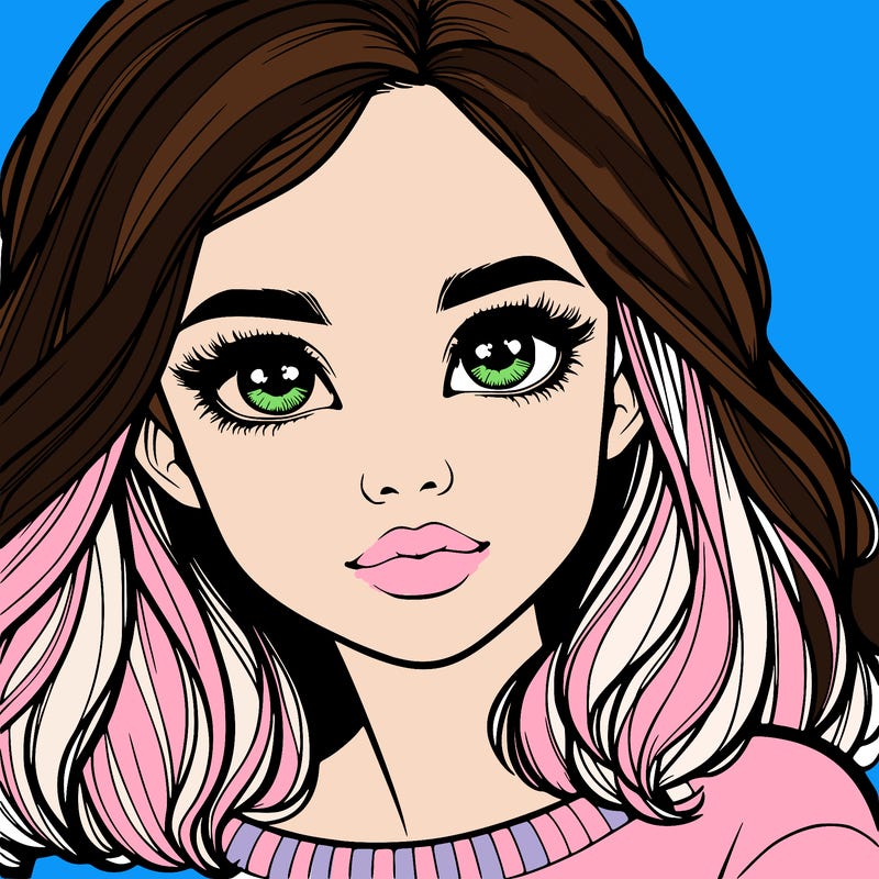 realistic girl whith cute eyes