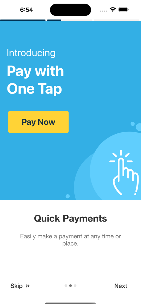 My LoanCare Go app screen featuring the one tap payment option for quick mortgage payments