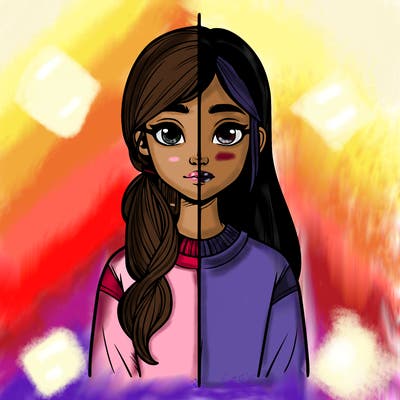 realistic girl split