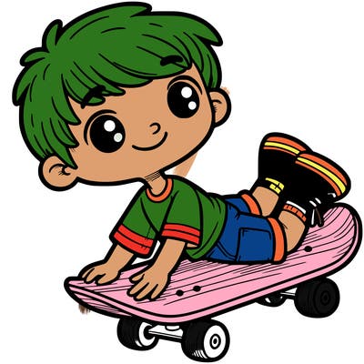 boy with skateboard