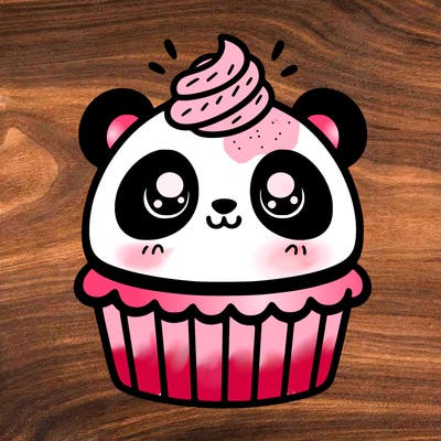 panda cupcake