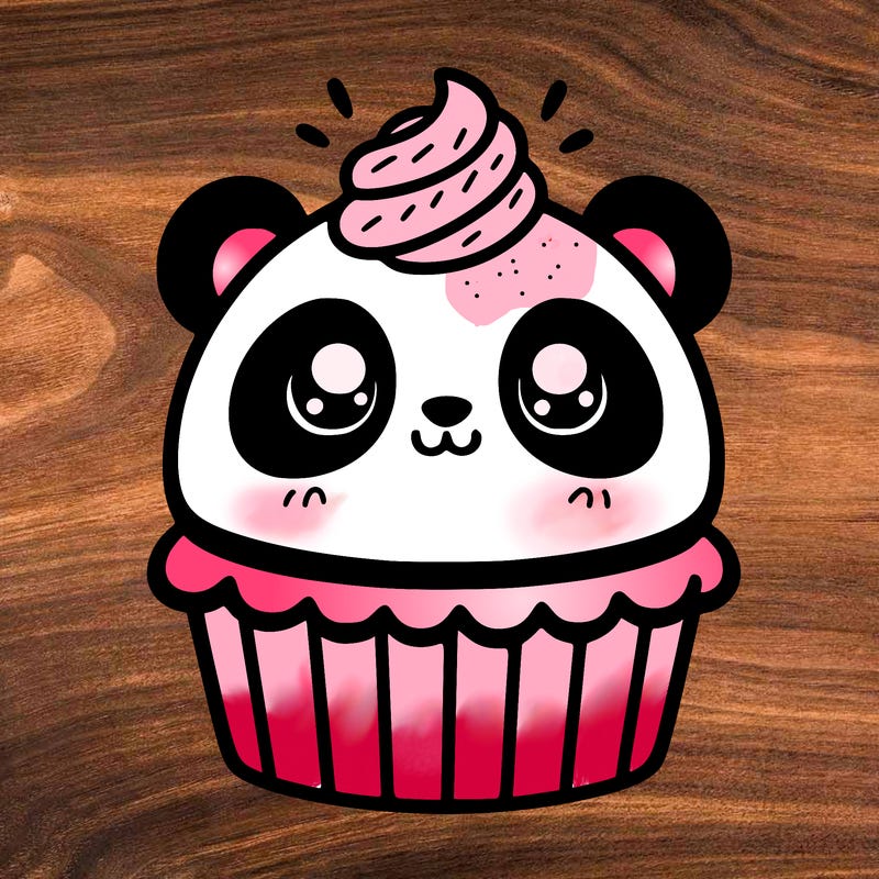 panda cupcake