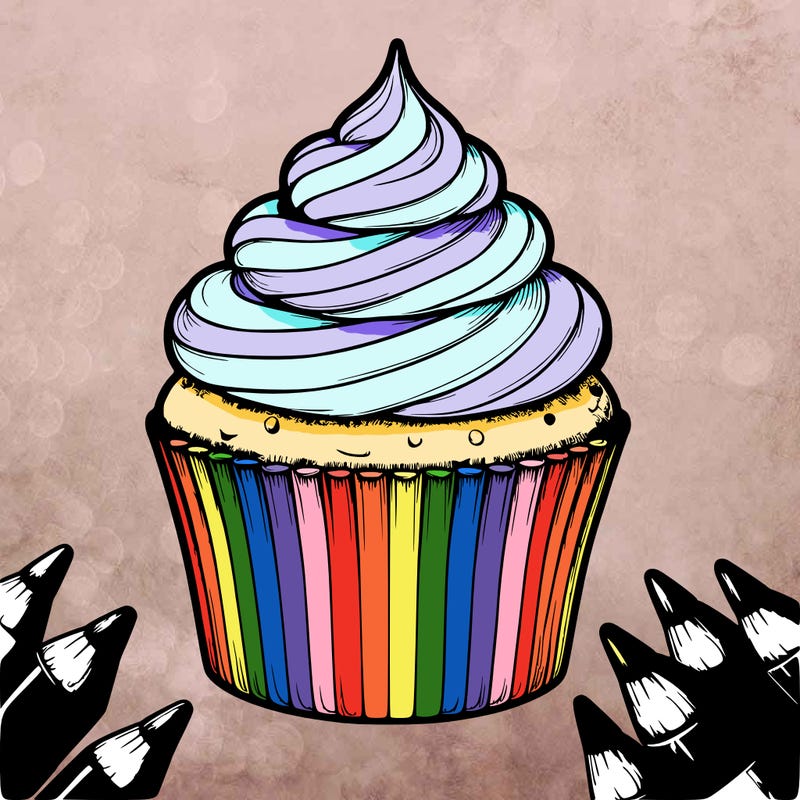 realistic cupcake