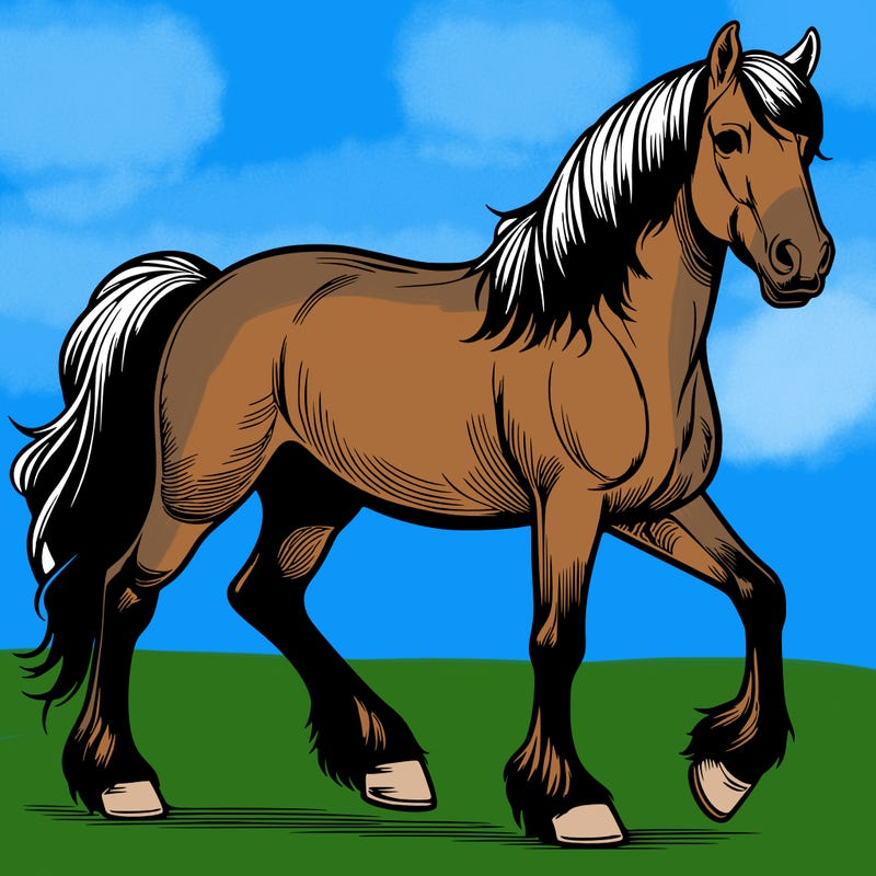 realistic horse