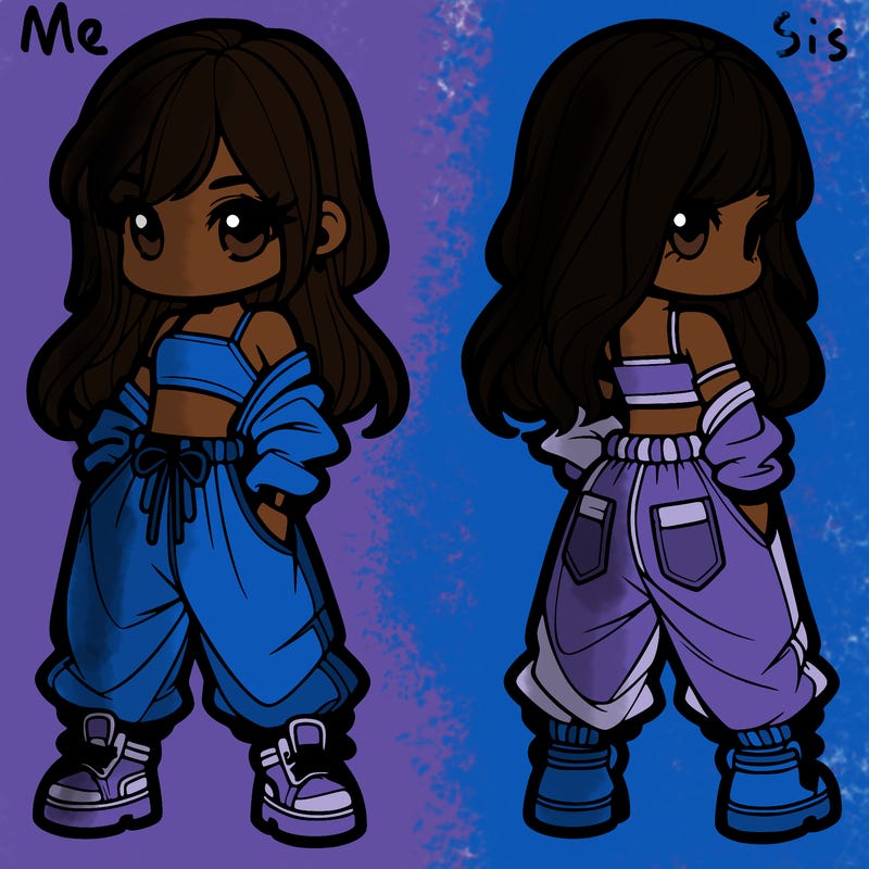 girl in crop top and baggy pants