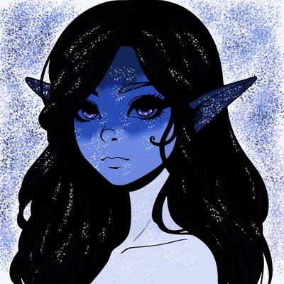 elf girl realistic dark fantasy