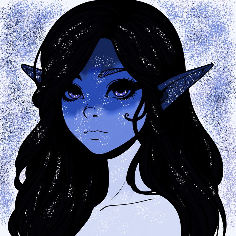 elf girl realistic dark fantasy