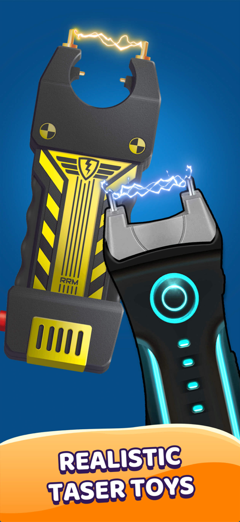 PartyFun: Finger Chooser Games - Simuladores de taser digitales realistas con chispas eléctricas azules y amarillas