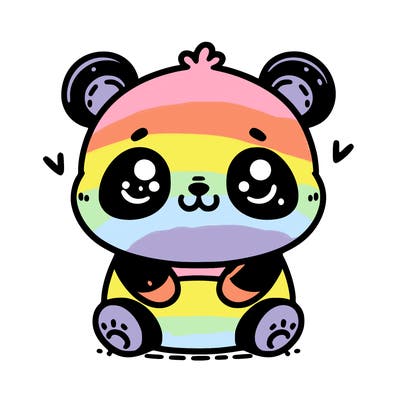 panda cute character