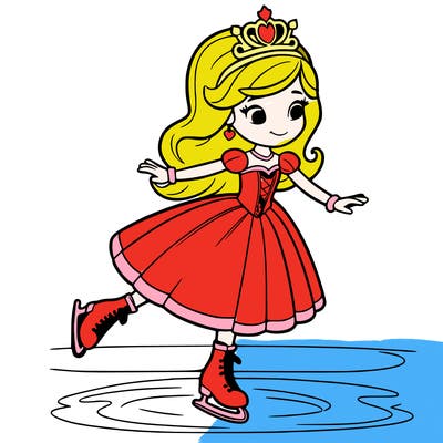 princess skating on ice