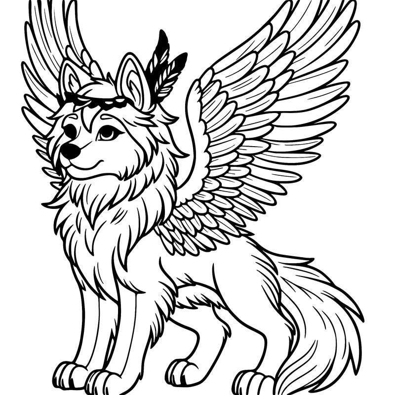 wolf with wings