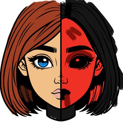 realistic girl split