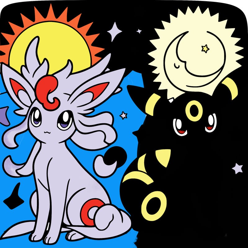 espeon the sun pokémon and umbreon the moonlight pokémon