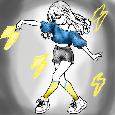 realistic girl danceing