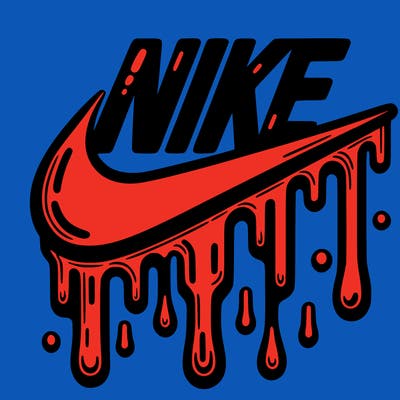 dripping nike logo