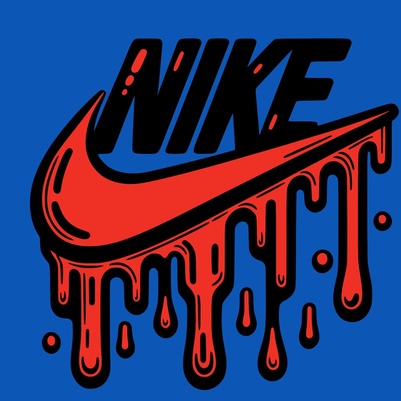 dripping nike logo