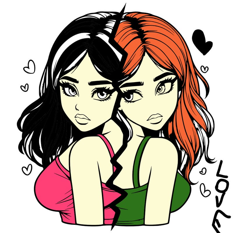 realistic girl split